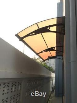 1000x2500mm DIY Door Canopy Polycarbonate Cantilever Garden Porch Patio Walkway