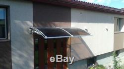 1000x2500mm DIY Door Canopy Polycarbonate Cantilever Garden Porch Patio Walkway