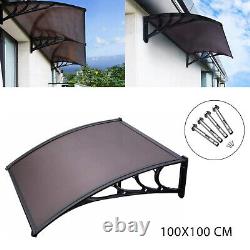 100x100cm Door Canopy Awning Shelter Front Back Porch Outdoor Shade Patio Roof