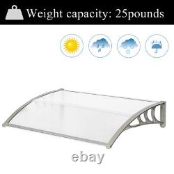 120 x 80cm Door Canopy Awning Shelter Outdoor Porch Patio Window Roof Rain Cover