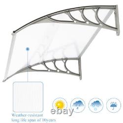 120x80CM Eaves Canopy for Door Canopy Porch Front Back Rain Cover Awning Shelter