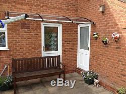 1270x2000mm DIY Door Canopy Polycarbonate Cantilever Garden Porch Patio Walkway