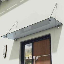 13mm Glass Canopy Porch Patio Rain Shelter Awning Balcony Stainless Steel