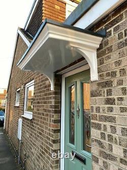 1500mm WIDE NEW GEORGIAN STYLE GRP DOOR CANOPY/PORCH PLUS CURVED GRP BRACKETS