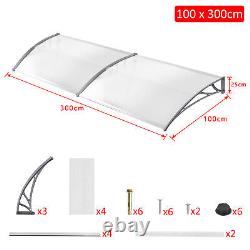 150/200/300 cm Patio Awning Porch Window Front Rain Cover Roof Door Canopy UK