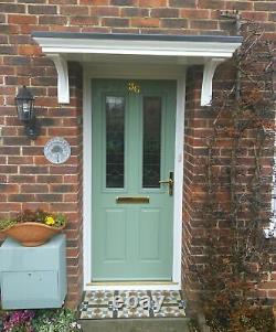 1600mm Wide New Georgian Style Grp Door Canopy/porch Plus Curved Grp Brackets
