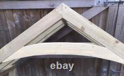 188cm timber door porch Canopy Wooden Curved Detail