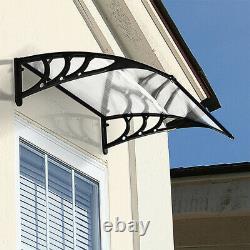 1x Canopy Door Awning Shelter Front Back Porch Outdoor Shade Patio Roof Black UK
