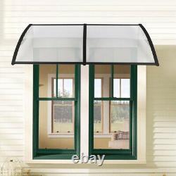 1x Canopy Door Awning Shelter Front Back Porch Outdoor Shade Patio Roof Black UK