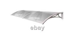 2.8m Door Canopy Awning Shelter Patio Cover Extendable Canopies White (CP0011-2)
