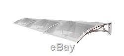 3.6m Door Canopy Awning Shelter Patio Cover Extendable Canopies White (CP0001-3)