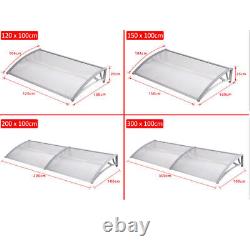 3 Size Outdoor Door Canopy Fixed Patio Awning Porch Shade UV Water Cover Durable