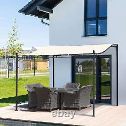 3 x 3m Canopy Metal Wall Mounted Gazebo Awning Garden Marquee Shelter Door Porch