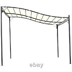 3 x 3m Canopy Metal Wall Mounted Gazebo Awning Garden Marquee Shelter Door Porch