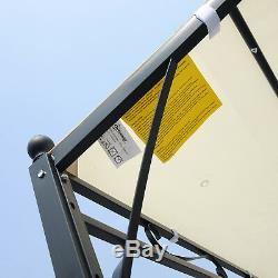 3m x 3m Pergola Gazebo Awning Canopy Sun Shade Door Porch Metal Frame Cover