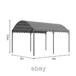 4/3 x 3 m Canopy Metal Garden Gazebo Awning Pool Marquee Shelter Door Porch Shed