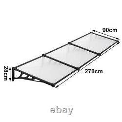 4/5/6/9FT Front Back Door Canopy Awning Window Porch Patio Roof Rain Shelter