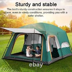 4-6 person Camping 3-Door, 2-Room Tent with Porch Canopy