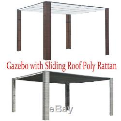 4m/3m x 3m Gazebo Awning Canopy Sun Shade Door Porch Marquee Canopy Sliding Roof