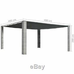 4m/3m x 3m Gazebo Awning Canopy Sun Shade Door Porch Marquee Canopy Sliding Roof
