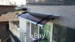 650x2000mm DIY Door Canopy Polycarbonate Cantilever Garden Porch Patio Walkway