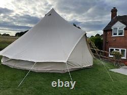 6m Twin Door Bell Tent UK Ultimate Pro Bell Tent, Stove And Porch Canopy Kit