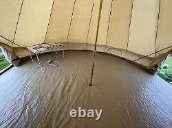 6m Twin Door Bell Tent UK Ultimate Pro Bell Tent, Stove And Porch Canopy Kit