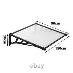 ABS Door Canopy Roof Cover Awning Shelter Window Patio Front Back Porch 4 Size