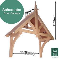 ASHCOMBE Timber Door Canopies- Wooden front door porch canopy gallows bracket
