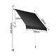 Adjustable Patio Awning Manual Retractable UV Sun Shelter Outdoor Shade Canopy