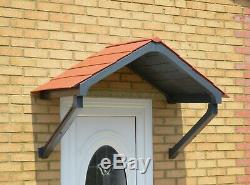 Anthracite Astor Canopy Rain shade Shelter cover door porch DIY awning protect