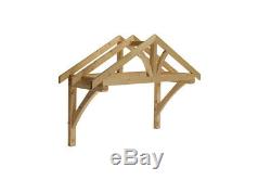 Apex Front Door Pine Porch Canopy (1960mm) + Turned Porch Side Kit