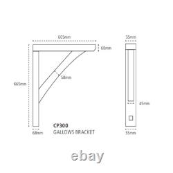 Apex Front Door Pine Porch Canopy & Stop Chamfer Porch Side Kit (1560mm Width)