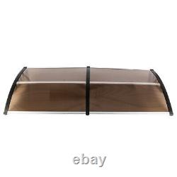 Awning Window Door Canopy Outdoor Porch Cover Rain 200cm x 96cm Curved Eaves Uk