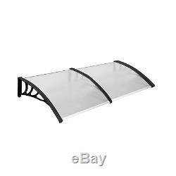 Black Porch Awning Canopy 97cm X 190cm Shelter Protection Weather Shade Cover