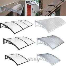 Black/White Door Canopy Awning Shelter Front Porch Roof Outdoor Wido Rain Cover