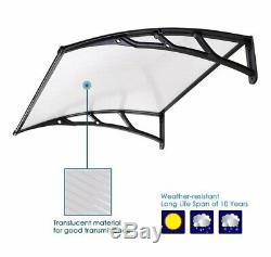 Black White Door Canopy Roof Cover Awning Shelter Window Patio Front Back Porch