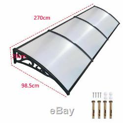 Black White Door Canopy Roof Cover Awning Shelter Window Patio Front Back Porch