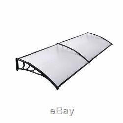 Black/White Door Canopy Roof Cover Awning Shelter Window Patio Front Back Porch