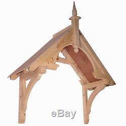 Branscombe Timber Door Canopies Bespoke wooden porch canopy, gallows bracket