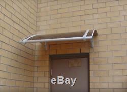 CANOFIX 1000x1000mm DIY Door Canopy Polycarbonate Cantilever Porch Patio Walkway