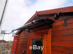 CANOFIX 1000x1200mm DIY Door Canopy Polycarbonate Cantilever Porch Patio Walkway
