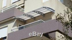 CANOFIX 1000x1500mm DIY Door Canopy Polycarbonate Cantilever Porch Patio Walkway