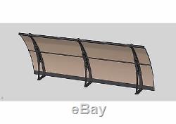 CANOFIX 1000x1800mm DIY Door Canopy Polycarbonate Cantilever Porch Patio Walkway