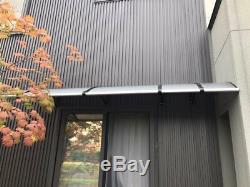 CANOFIX 1270x2500mm DIY Door Canopy Polycarbonate Cantilever Porch Patio Walkway