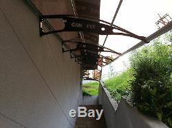 CANOFIX 1270x3500mm DIY Door Canopy Polycarbonate Cantilever Porch Patio Walkway