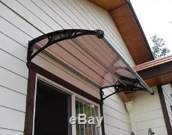 CANOFIX 1500x1500mm DIY Door Canopy Polycarbonate Cantilever Porch Patio Walkway