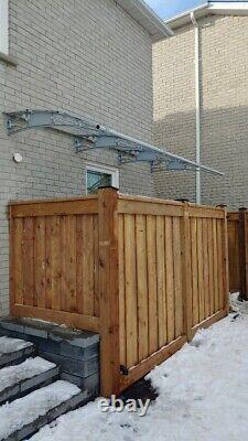 CANOFIX 1500x3000mm DIY Door Canopy Polycarbonate Cantilever Porch Patio Walkway
