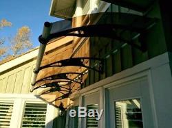 CANOFIX 1500x4000mm DIY Door Canopy Polycarbonate Cantilever Porch Patio Walkway