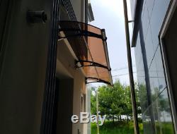 CANOFIX 650x2500mm DIY Door Canopy Polycarbonate Cantilever Porch Patio Walkway